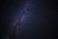 Colorful space shot showing the universe milky way galaxy with stars and space dust. long exposure Royalty Free Stock Photo