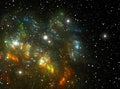 Colorful space star nebula Royalty Free Stock Photo