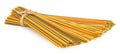 Colorful spaghetti tricolore pasta isolated on white background Royalty Free Stock Photo