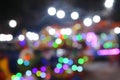 Colorful  sparkle bokeh  night traffic from light bulb ,motorcycle and car background Royalty Free Stock Photo