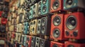 Colorful Speaker Wall Royalty Free Stock Photo