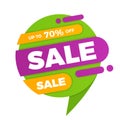 Colorful speech bubble sale design banner price tag sticker Royalty Free Stock Photo