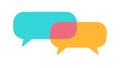 Colorful Speech Bubbles for Communication and Chat, Vector Design Generative AI Royalty Free Stock Photo