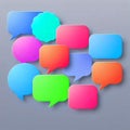 Colorful Speech Bubbles Communication Design Social Media Chat Dialogue Royalty Free Stock Photo