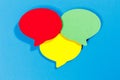 Colorful speech bubbles with copyspace copy space communication information concept talking Royalty Free Stock Photo