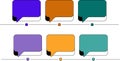Colorful Speech Bubbles Infographic Timeline Elements Royalty Free Stock Photo