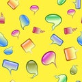 Colorful Speech Bubbles Seamless Pattern Royalty Free Stock Photo