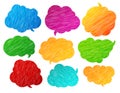 Colorful speech bubbles. Sketch banners Royalty Free Stock Photo