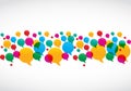 Colorful Speech Bubbles Social Media Concept
