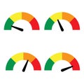 Colorful speedometer collection. Download progress indicator
