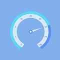 colorful speedometer icons set. Tachometer icon isolated. Performance indicator sign. Car speed. Fast internet speed sign