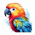 Colorful Speedpainting: Playful Character Design Of A Cute Parrot
