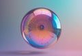 A colorful sphere with a reflective surface Royalty Free Stock Photo