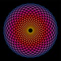 Colorful sphere shaped Fibonacci pattern, Sacred Geometry