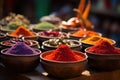 Colorful spice market in Asia AI Generative