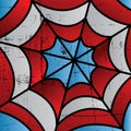 Colorful spider web art Royalty Free Stock Photo