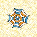 Colorful spider web art