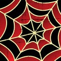 Colorful spider web art