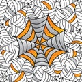 Colorful spider web art