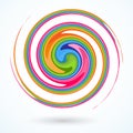 Colorful spiral Bright abstract circular rotating spiral A pattern of twisted colored lines for design and creativity Decorative