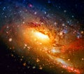 Colorful spiral galaxy in outer space. Elements of this Image furnished by NASA