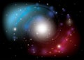 Colorful spiral galaxy - vector