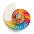 Colorful spiral isolated on white background Royalty Free Stock Photo