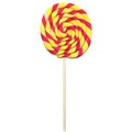 Colorful spiral lollipop isolated on white background, 3d render Royalty Free Stock Photo