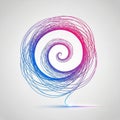 A colorful spiral pattern on a Royalty Free Stock Photo