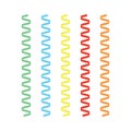 Colorful spiral ribbons, isolated, vector illustration on white background Royalty Free Stock Photo