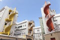 Colorful Spiral Staircase in Bugis Area Royalty Free Stock Photo