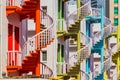 Colorful spiral stairs of Bugis Village