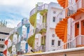 Colorful spiral stairs of Singapore apartment, landmark and popular for tourist attractions in Bugis, Singapore Royalty Free Stock Photo