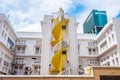 Colorful spiral stairs of Singapore apartment, landmark and popular for tourist attractions in Bugis, Singapore Royalty Free Stock Photo