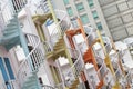 Colorful spiral stairs of Singapore's Bugis Village Royalty Free Stock Photo