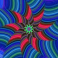 Colorful spiral stripe fractal design Royalty Free Stock Photo