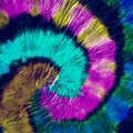 Colorful Spiral Tie Dye Texture. Yellow Swirl Watercolor Layer. Fuchsia Ink Japanese Art. Beige Grungy Paint. Indigo Tie Dye Swirl