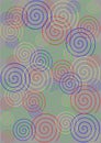 Colorful spirals on grey background Royalty Free Stock Photo