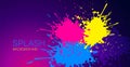 Colorful splash background. Trendy simple colorful abstract background with dynamic blob effect