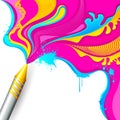 Colorful Splash coming out of Pichkari Royalty Free Stock Photo