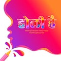 Colorful splash for Happy Holi background card design for color festival of India Royalty Free Stock Photo