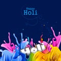 Colorful splash for Holi background