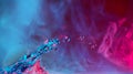 Colorful splashes with smoke Royalty Free Stock Photo