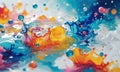 colorful splashs paint Royalty Free Stock Photo
