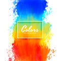 Colorful splatter watercolor paint ink background Royalty Free Stock Photo