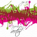 Colorful splattered web design repeat pattern, art ink blob