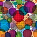 Colorful splattered web design repeat pattern, overlay art ink b