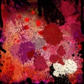 Colorful splatters background