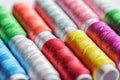 Colorful spools of thread. Royalty Free Stock Photo