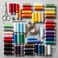 Orderly ideal for sewing or tailoring tasks displaying a well organized Royalty Free Stock Photo